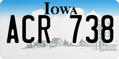 IA license plate ACR738