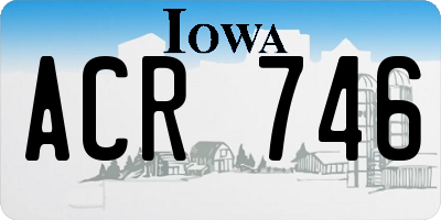 IA license plate ACR746