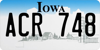 IA license plate ACR748
