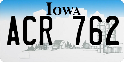IA license plate ACR762