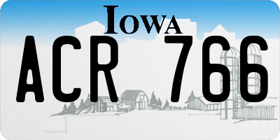 IA license plate ACR766