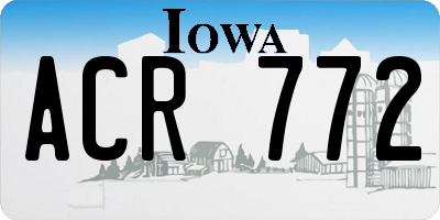 IA license plate ACR772