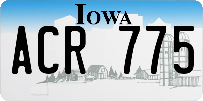 IA license plate ACR775