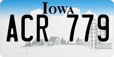 IA license plate ACR779