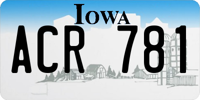 IA license plate ACR781