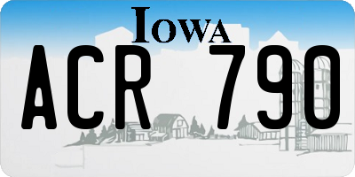IA license plate ACR790