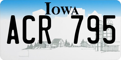 IA license plate ACR795