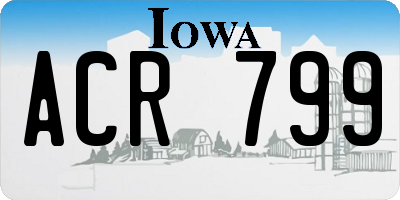 IA license plate ACR799