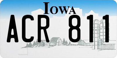 IA license plate ACR811