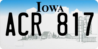 IA license plate ACR817