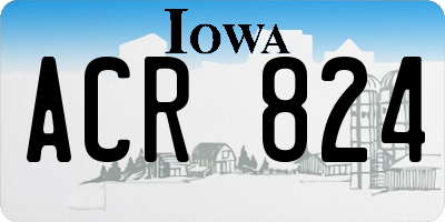 IA license plate ACR824