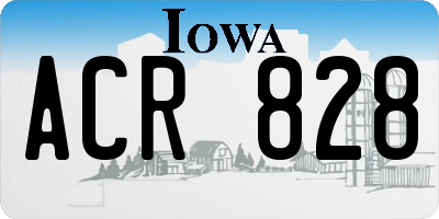 IA license plate ACR828