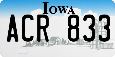 IA license plate ACR833