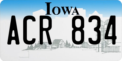 IA license plate ACR834