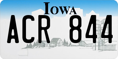 IA license plate ACR844