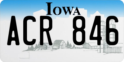 IA license plate ACR846