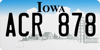 IA license plate ACR878