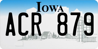 IA license plate ACR879