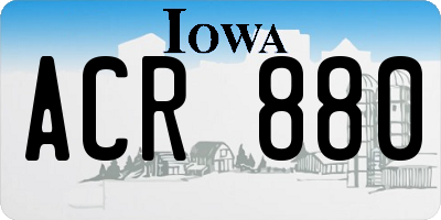 IA license plate ACR880