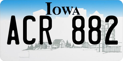 IA license plate ACR882