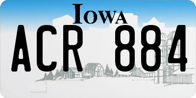 IA license plate ACR884