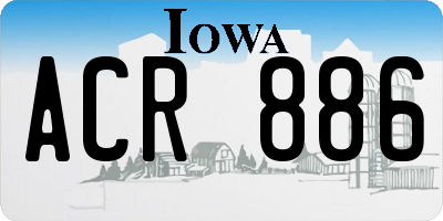 IA license plate ACR886