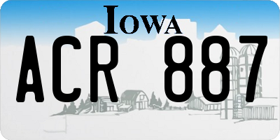 IA license plate ACR887