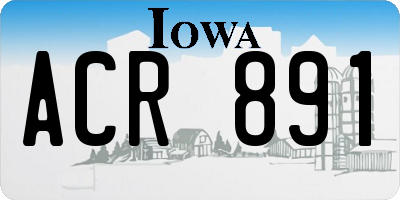 IA license plate ACR891