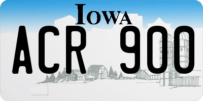 IA license plate ACR900