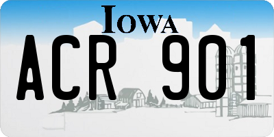 IA license plate ACR901
