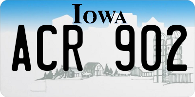 IA license plate ACR902