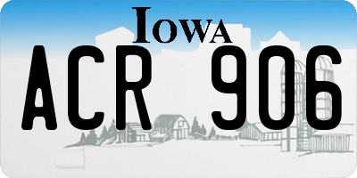 IA license plate ACR906