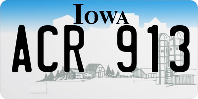 IA license plate ACR913