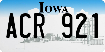 IA license plate ACR921
