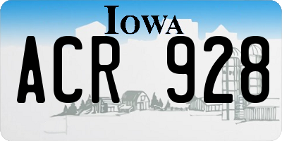 IA license plate ACR928