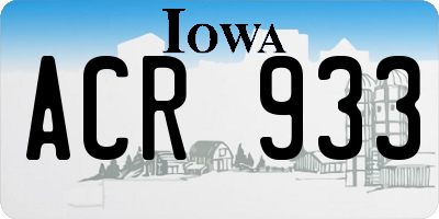 IA license plate ACR933