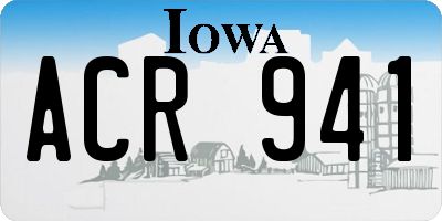 IA license plate ACR941