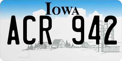 IA license plate ACR942