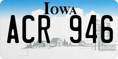 IA license plate ACR946