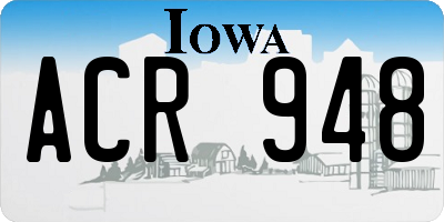 IA license plate ACR948