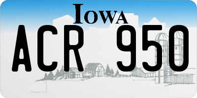 IA license plate ACR950