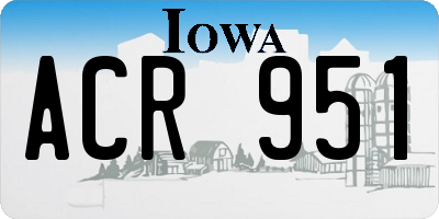 IA license plate ACR951