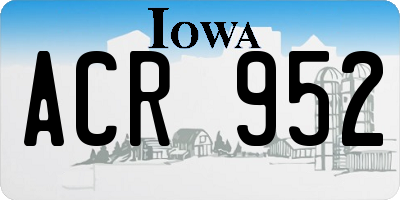IA license plate ACR952