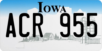 IA license plate ACR955