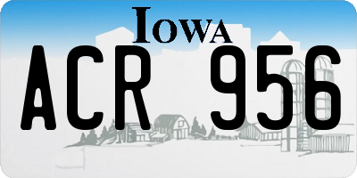 IA license plate ACR956