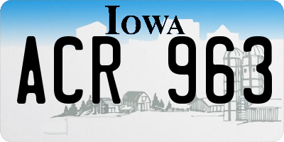 IA license plate ACR963