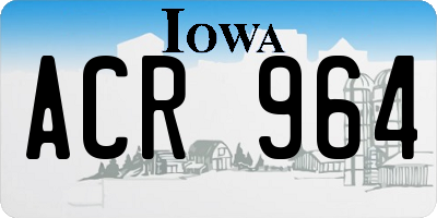 IA license plate ACR964