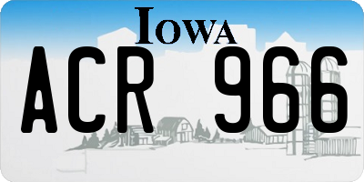 IA license plate ACR966