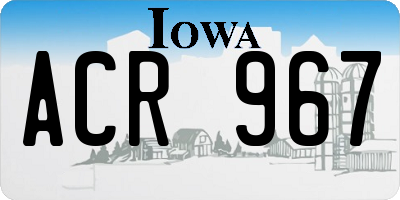 IA license plate ACR967