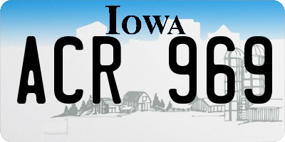 IA license plate ACR969